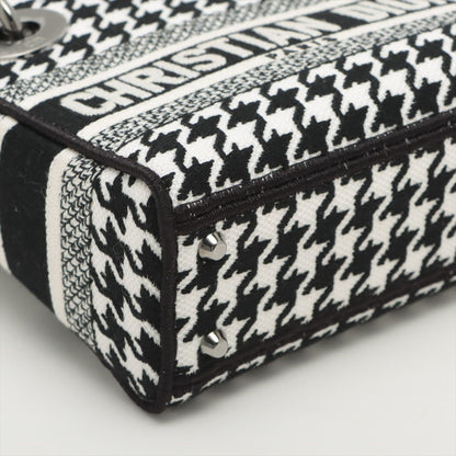 Christian Dior Black X White Embroidery Mini Lady D-Lite Bag [Clearance Sale] Rovelle Bags