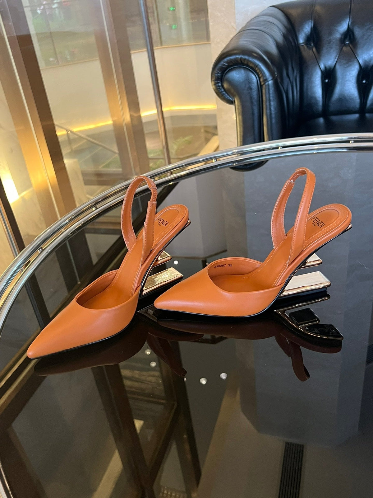 Fendi First Heel Slingbacks