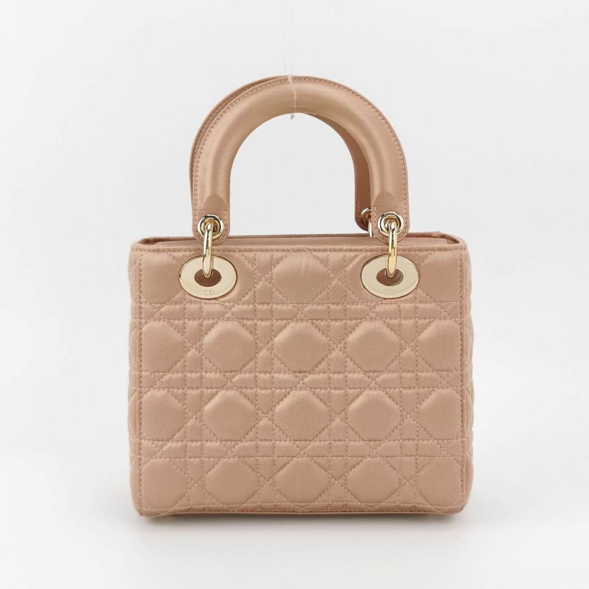 Lady Dior Small My AbcDior 2019 Beige Silk Handbag Crystal Charms Rovelle Bags