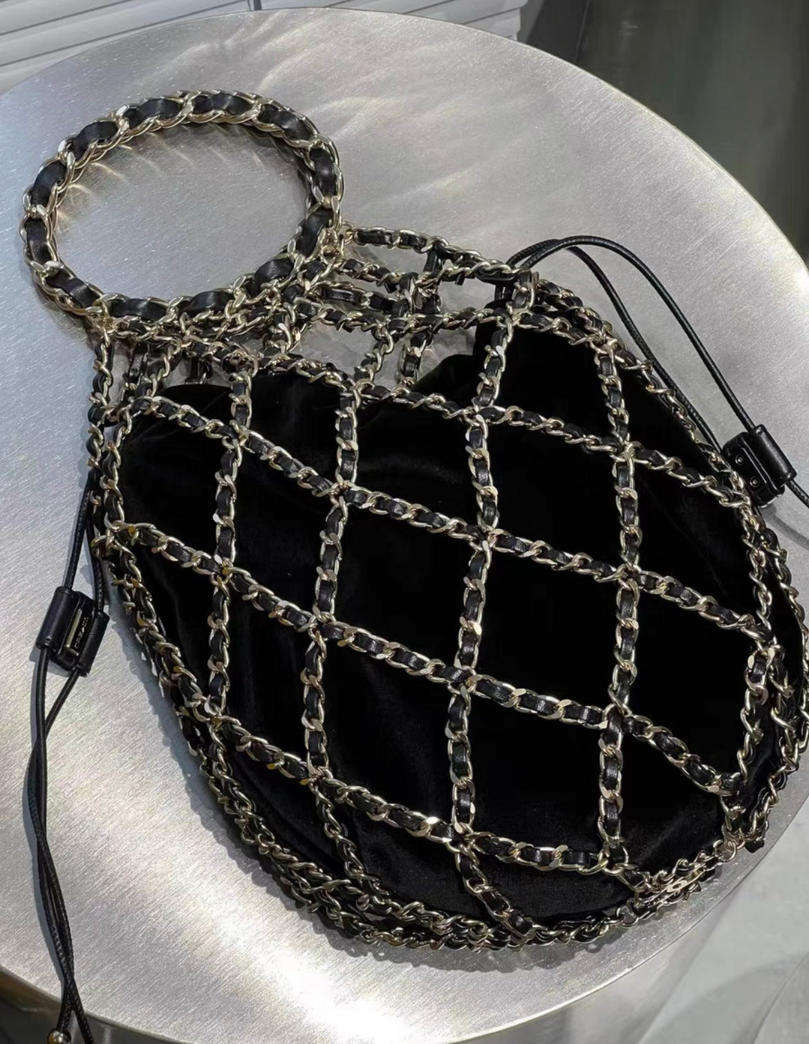 Chanel Luxury Velvet Black Handbag Rovelle Bags