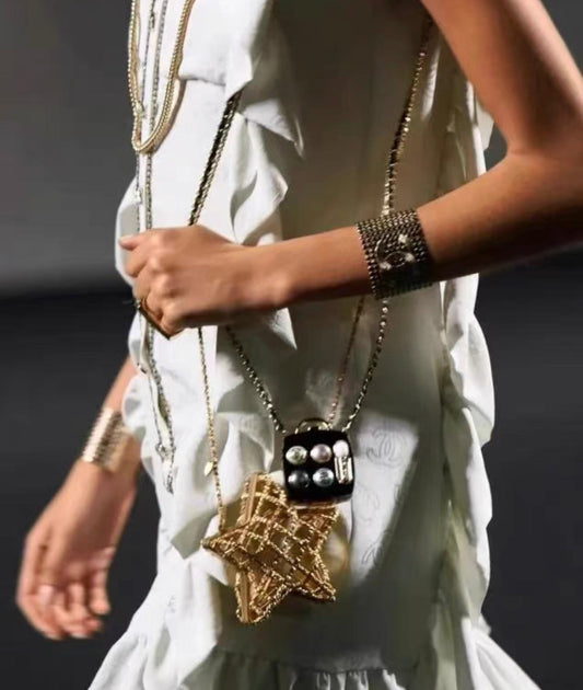 Chanel Luxury Lambskin Gold Handbag Style 3 Rovelle Bags