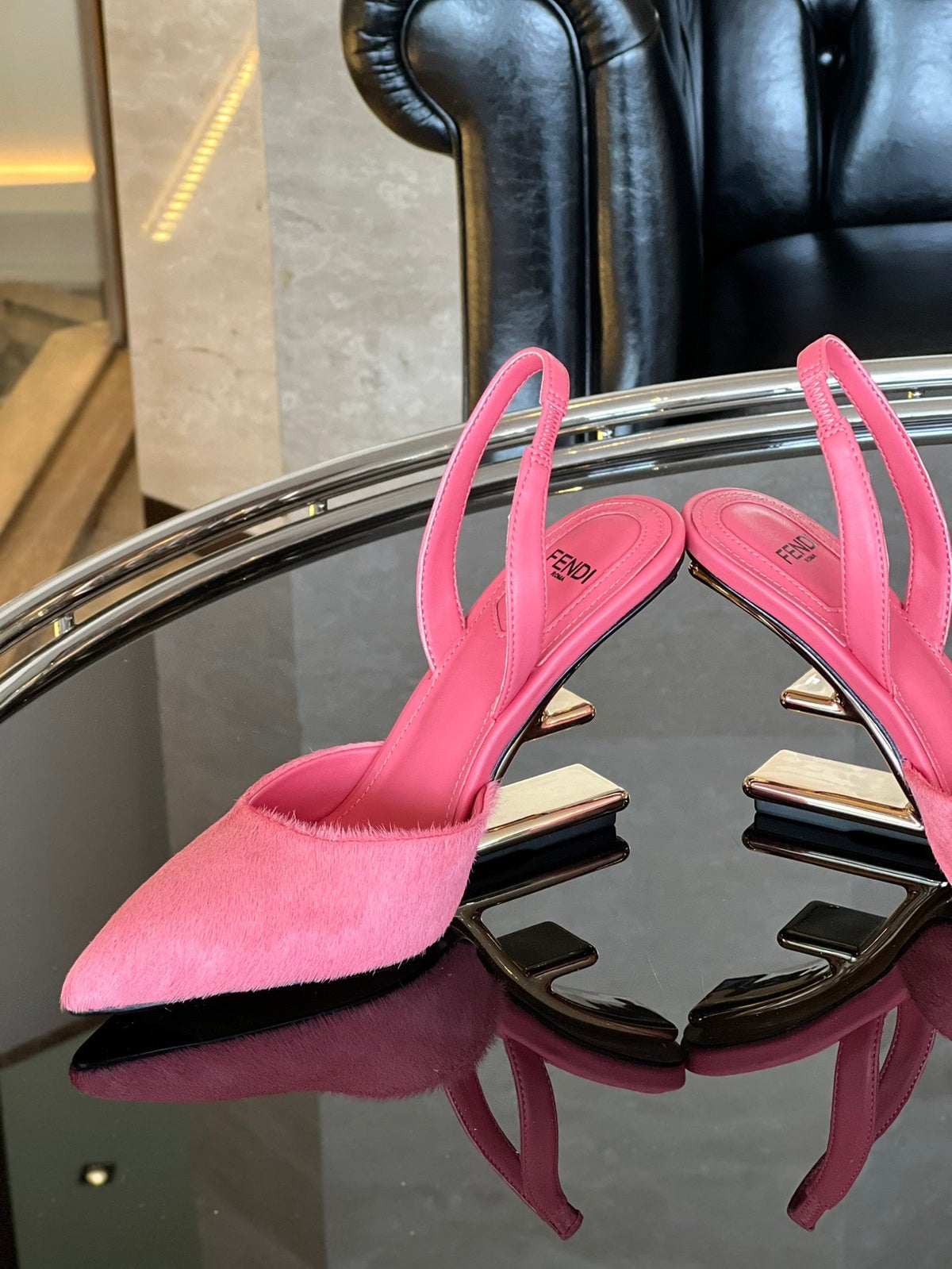 Fendi First Heel Slingbacks