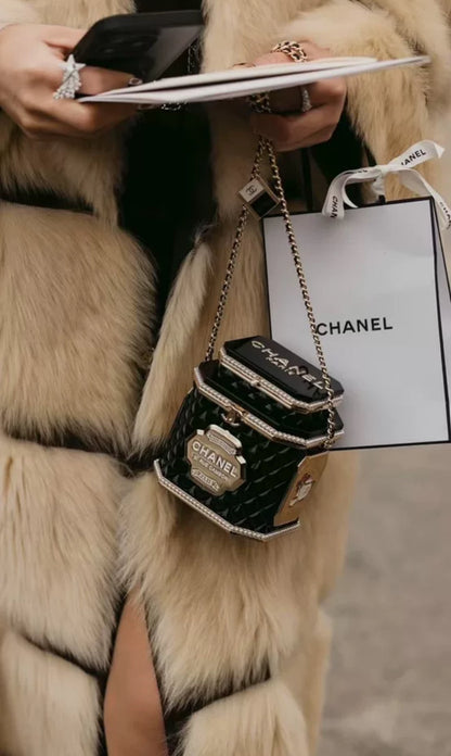 Chanel Luxury Leather Black Handbag Black Rovelle Bags