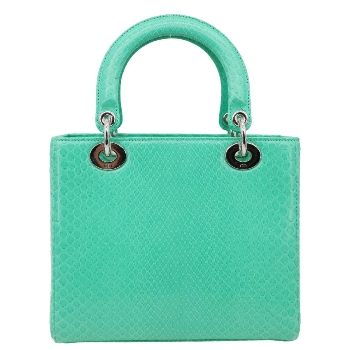 Christian Dior Lady Medium Dior Python Leather Shoulder Bag Green Rovelle Bags