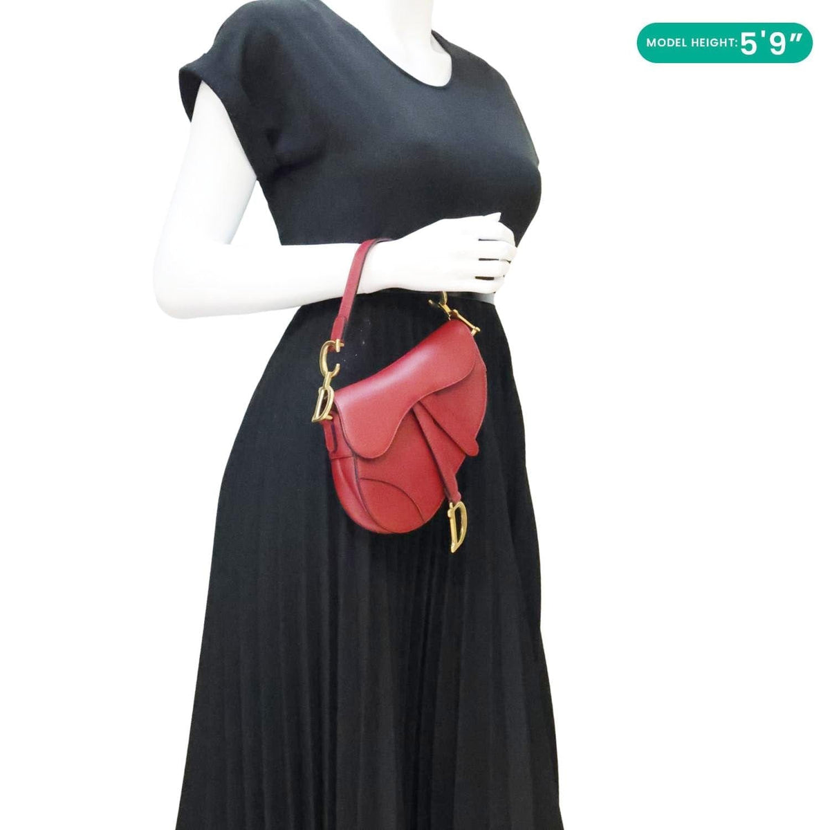 CHRISTIAN DIOR Saddle Smooth Leather Shoulder Bag Maroon Rovelle Bags