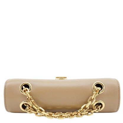 CELINE C Small Calfskin Leather Shoulder Bag Beige