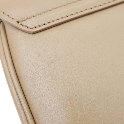 CELINE C Small Calfskin Leather Shoulder Bag Beige