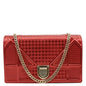 Christian Dior Diorama Flap Micro-Cannage Patent Leather Crossbody Bag Red Rovelle Bags