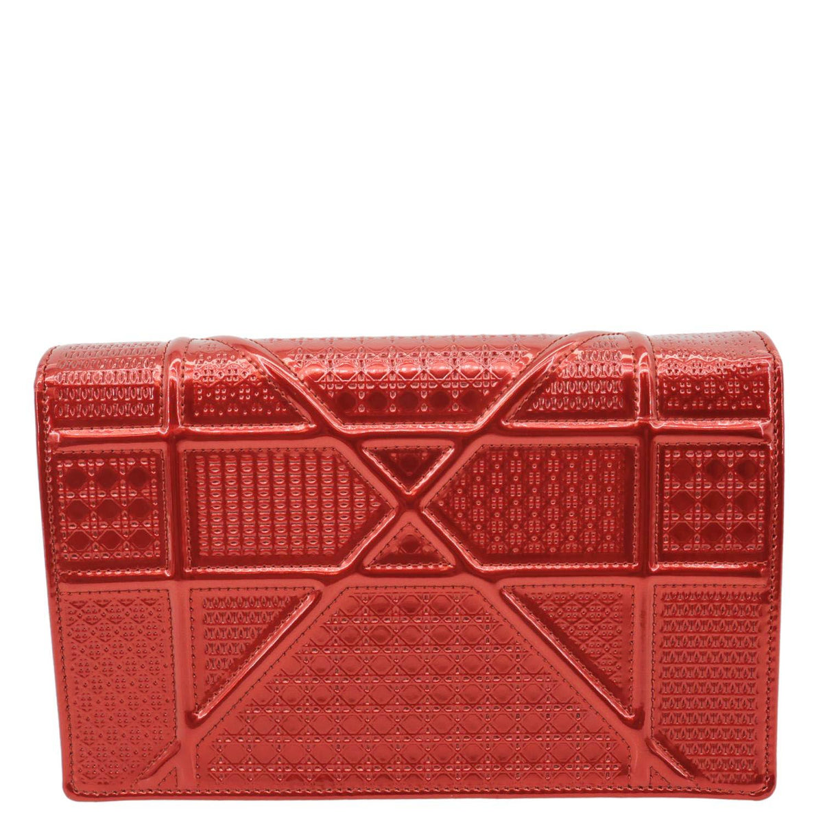 Christian Dior Diorama Flap Micro-Cannage Patent Leather Crossbody Bag Red Rovelle Bags