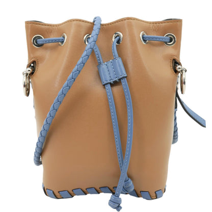 FENDI Mon Tresor Mini Leather Drawstring Bucket Bag Brown Rovelle Bags
