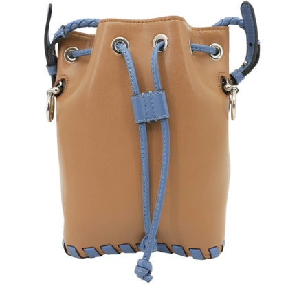 FENDI Mon Tresor Mini Leather Drawstring Bucket Bag Brown Rovelle Bags