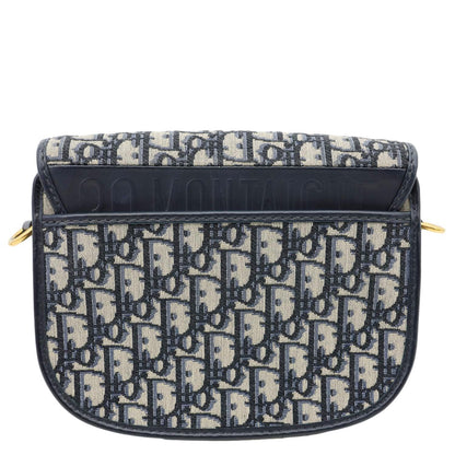 Christian Dior Bobby Medium Oblique Jacquard Canvas Crossbody Bag Navy Blue Rovelle Bags