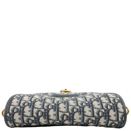 Christian Dior Bobby Medium Oblique Jacquard Canvas Crossbody Bag Navy Blue Rovelle Bags
