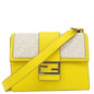 FENDI Flat Baguette Medium Leather Shoulder Bag Yellow Rovelle Bags