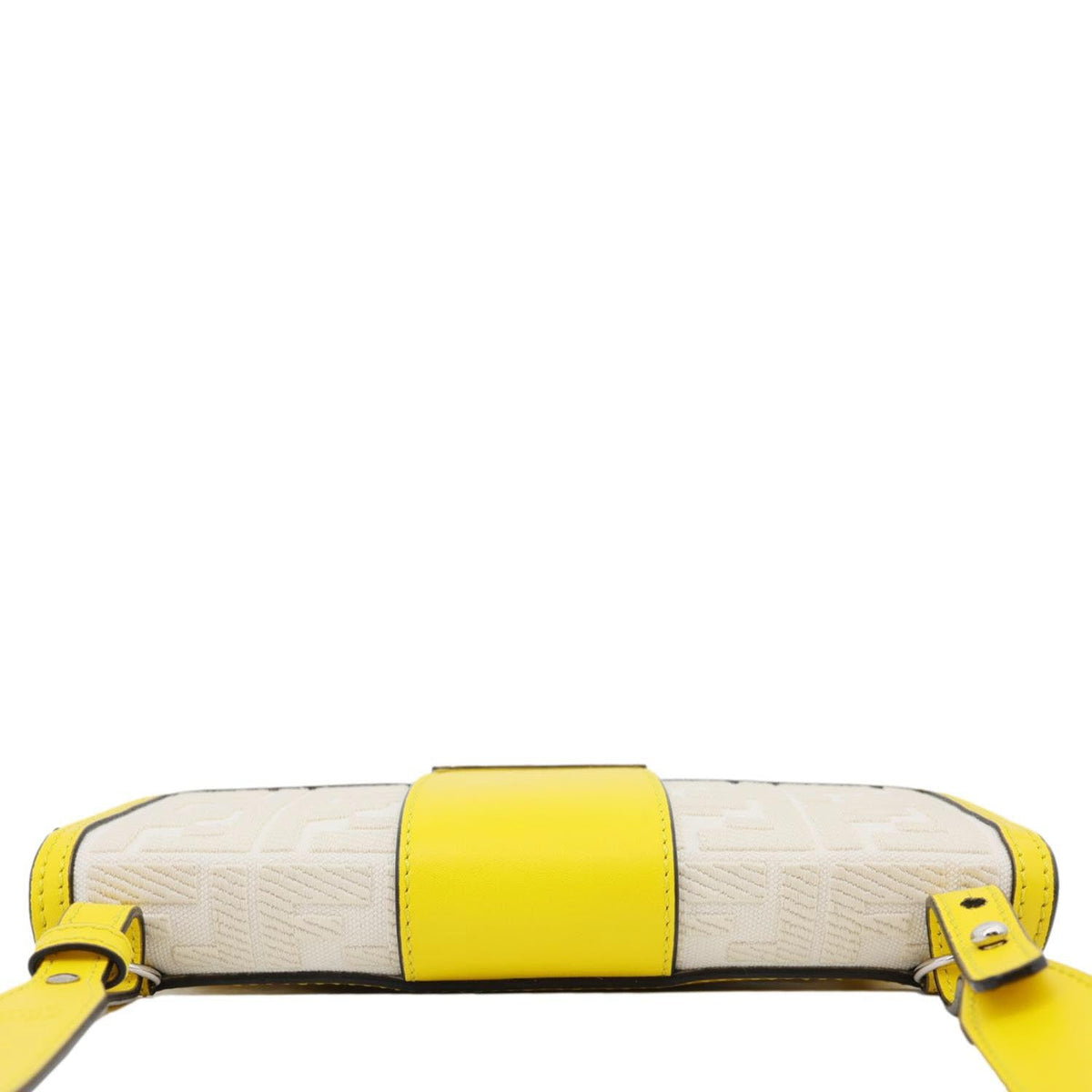 FENDI Flat Baguette Medium Leather Shoulder Bag Yellow Rovelle Bags