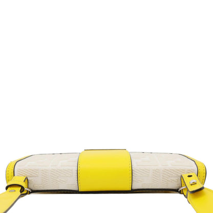 FENDI Flat Baguette Medium Leather Shoulder Bag Yellow Rovelle Bags