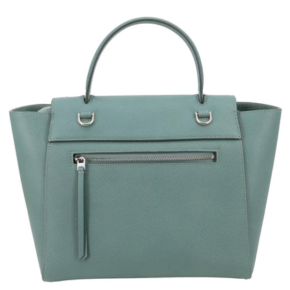 CELINE Micro Belt Grained Leather Shoulder Bag Sage Green