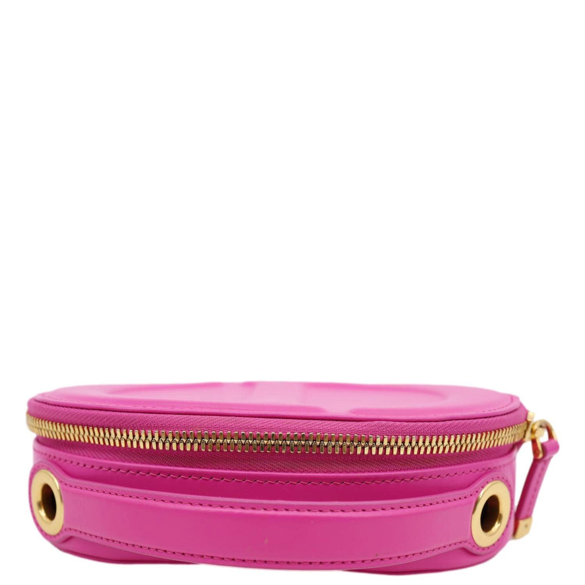 Christian Dior Cd Signature Oval Calfskin Leather Camera Crossbody Bag Rani Pink Rovelle Bags