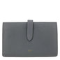 CELINE Strap Large Grained Calfskin Leather Wallet Grey