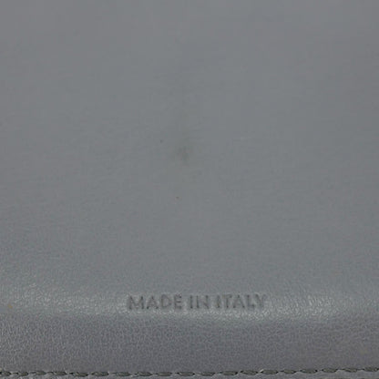 CELINE Strap Large Grained Calfskin Leather Wallet Grey