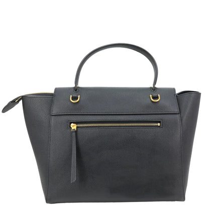 CELINE Belt Grained Calfskin Leather 2Way Shoulder Bag Black