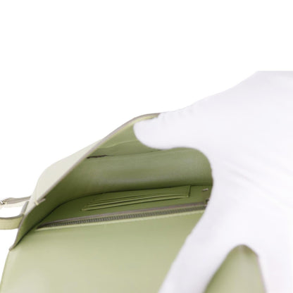 CELINE Trotteur Small Grained Calfskin Leather Shoulder Bag Sage