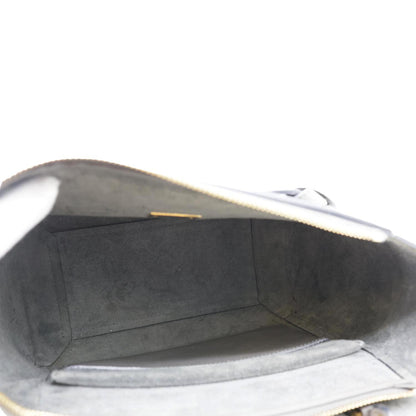 CELINE Mini Belt Grained Calfskin Leather Shoulder Bag Grey