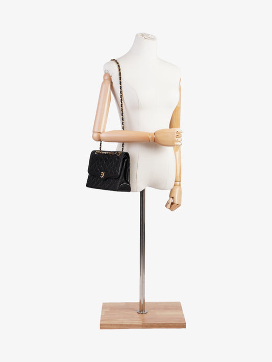 Chanel Paris Flap Black Calfskin Leather Rovelle Bags