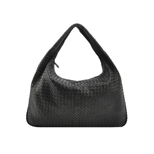 Bottega Veneta Veneta Hobo Maxi Black Leather 51cm