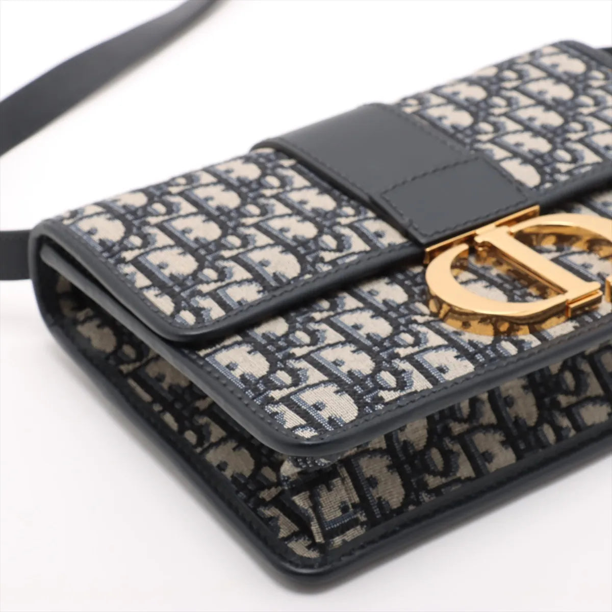 Christian Dior Blue Dior Oblique Jacquard 30 Montaigne Bag with Chain [Clearance Sale] Rovelle Bags