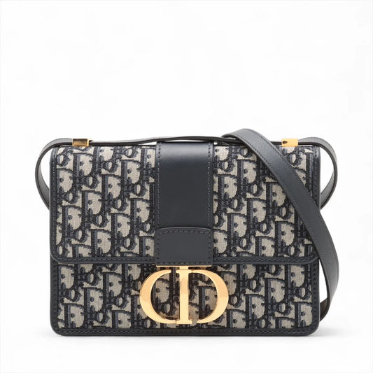 Christian Dior Blue Dior Oblique Jacquard 30 Montaigne Bag with Chain [Clearance Sale] Rovelle Bags