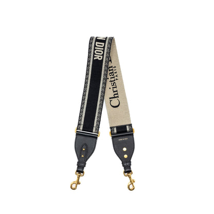 Dior Shoulder Strap Oblique Canvas Black Rovelle Bags