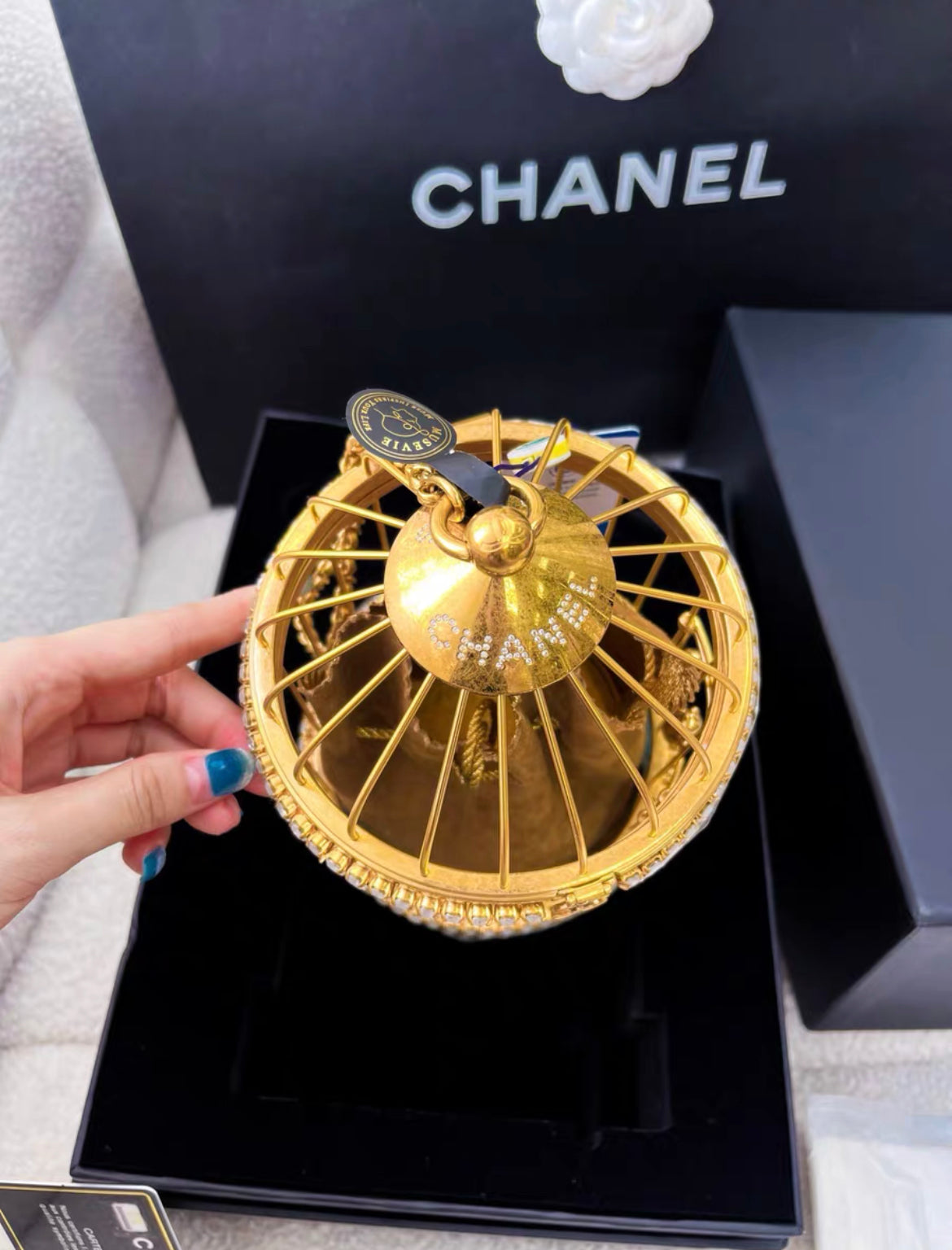 Chanel Luxury Leather Gold Handbag Style 12 Rovelle Bags