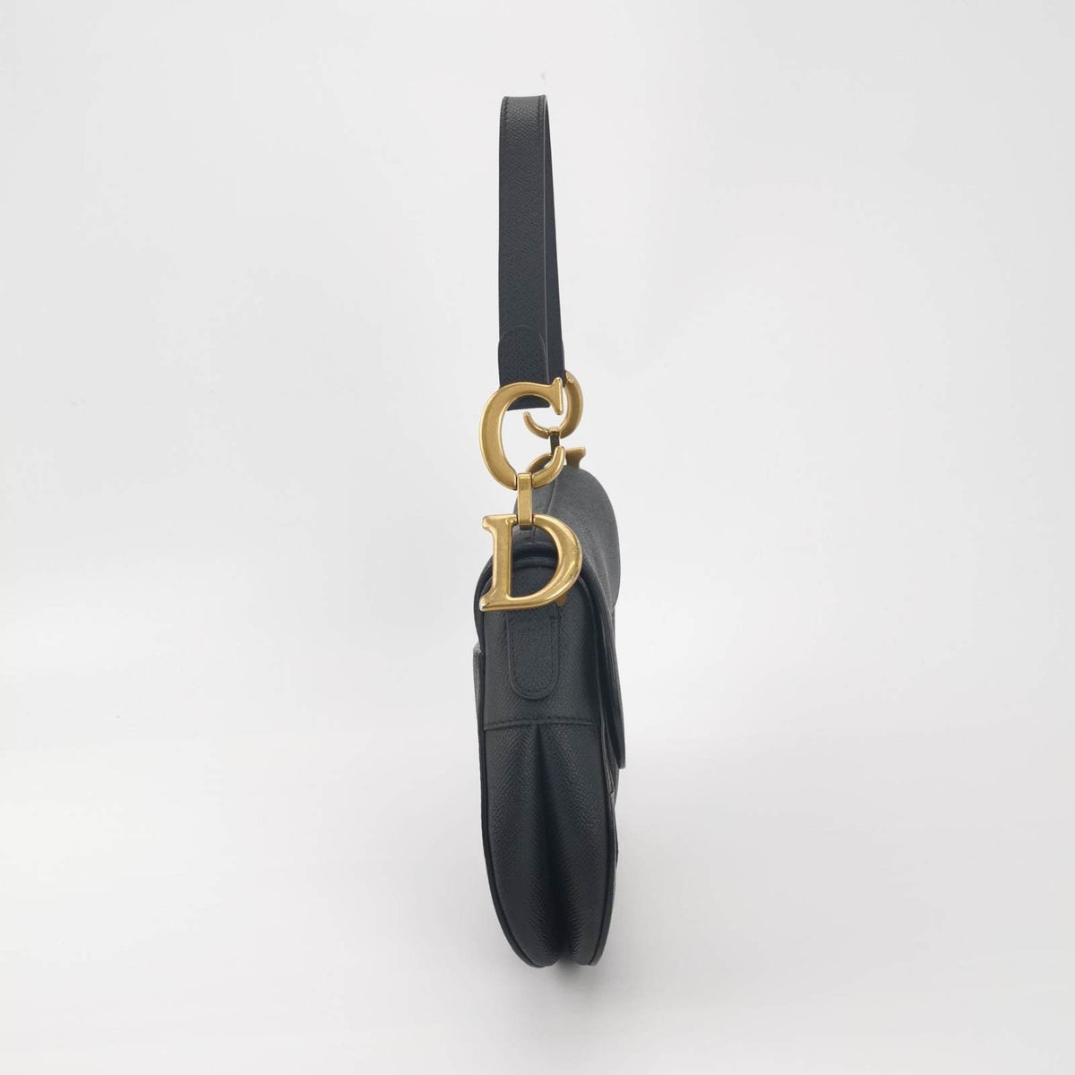 Dior Saddle Black Medium Grained Leather Handbag Rovelle Bags