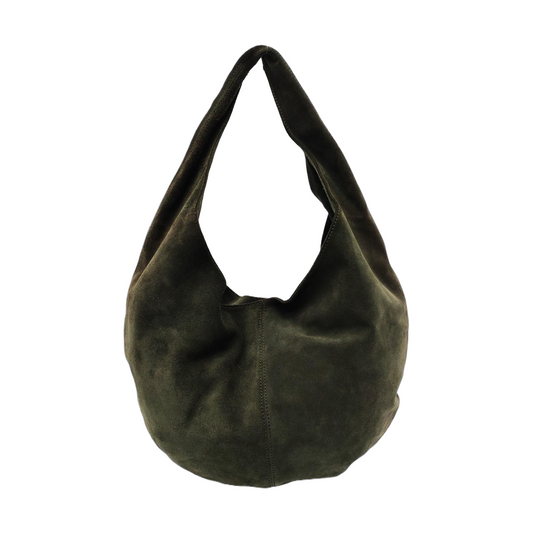 Bottega Veneta Hobo Olive Green Suede Shoulder Bag