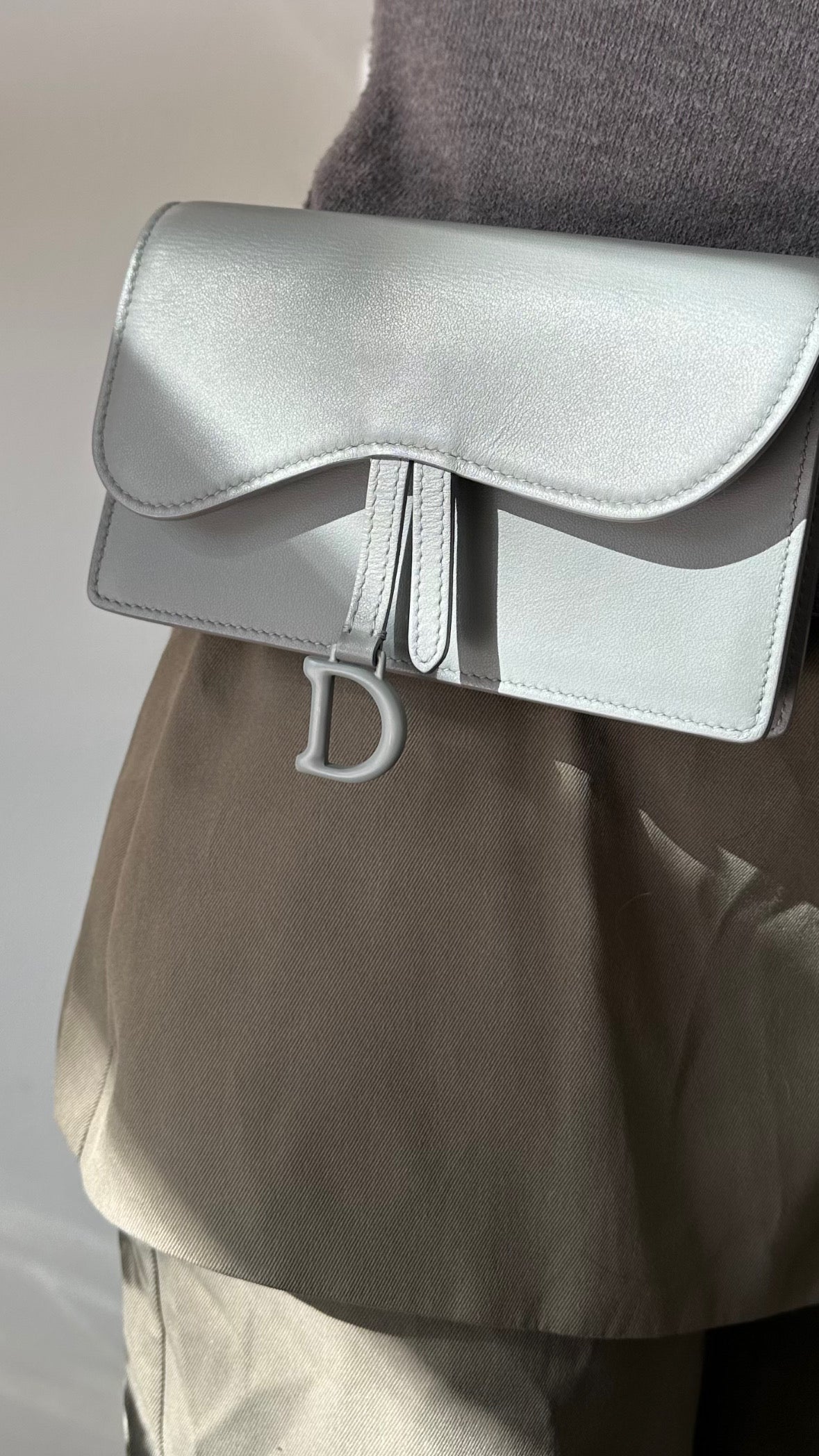 Christian Dior Saddle Rectangular Belt Bag Blue Rovelle Bags