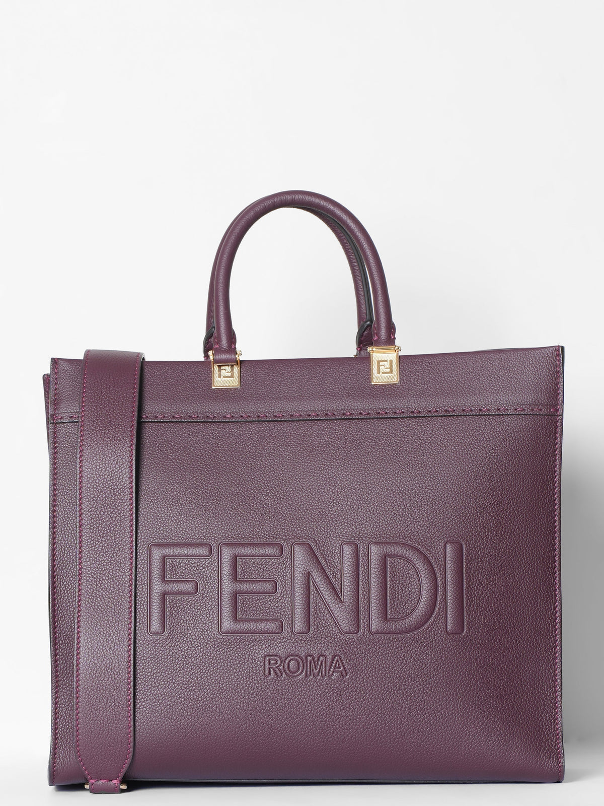 Fendi Sunshine Medium Maroon Bag Rovelle Bags