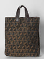 Fendi Logo Canvas Shopper Bag Rovelle Bags