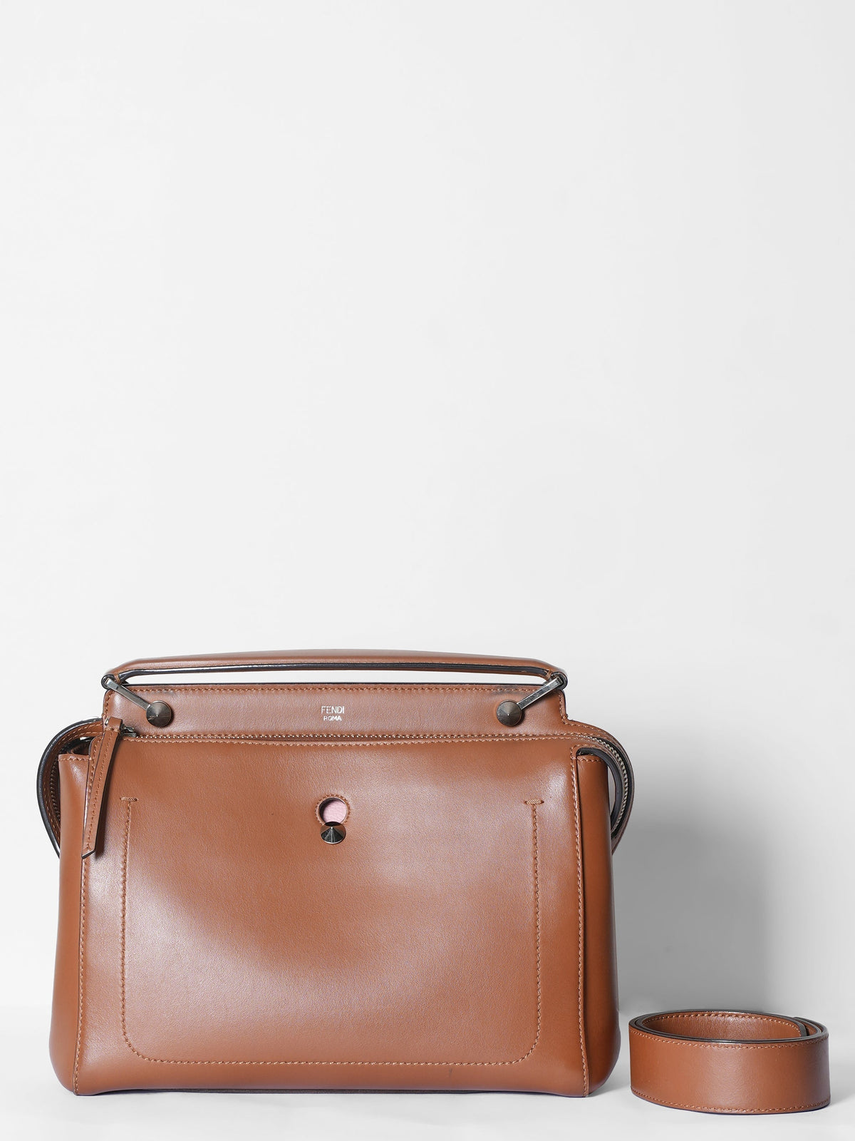 Fendi Tan Large Dotcom Brown Satchel Bag Rovelle Bags