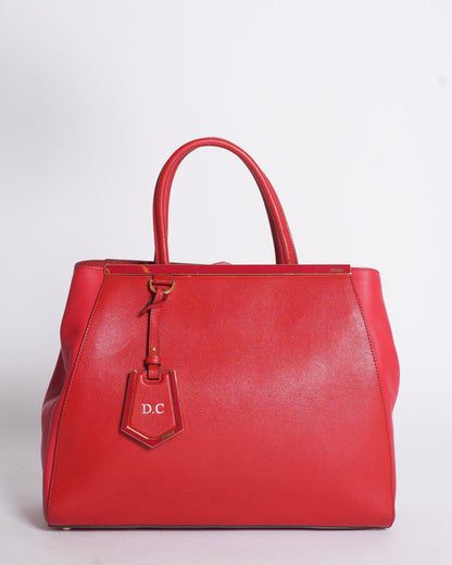 Fendi Red 2Jours Tote Rovelle Bags