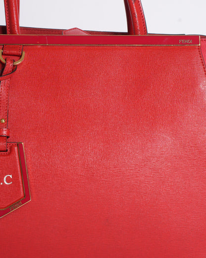 Fendi Red 2Jours Tote Rovelle Bags