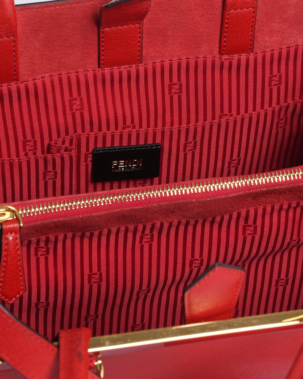 Fendi Red 2Jours Tote Rovelle Bags