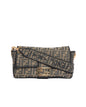 Fendi Tobacco Brown FF Jacquard Fabric Medium Baguette Rovelle Bags
