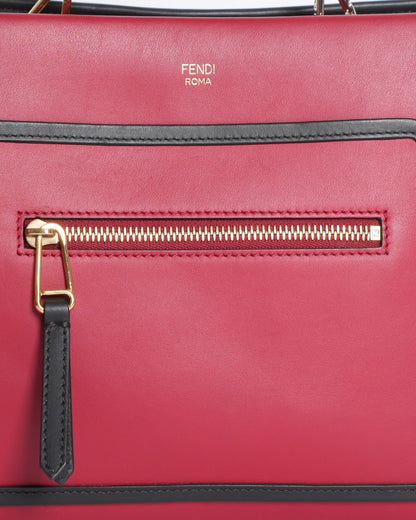 Fendi Red Calfskin Leather Runway Small Bag Rovelle Bags