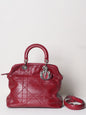 Christian Dior Polochon Cannage Rouge Dior Grenville Top Handle Bag In Red Rovelle Bags