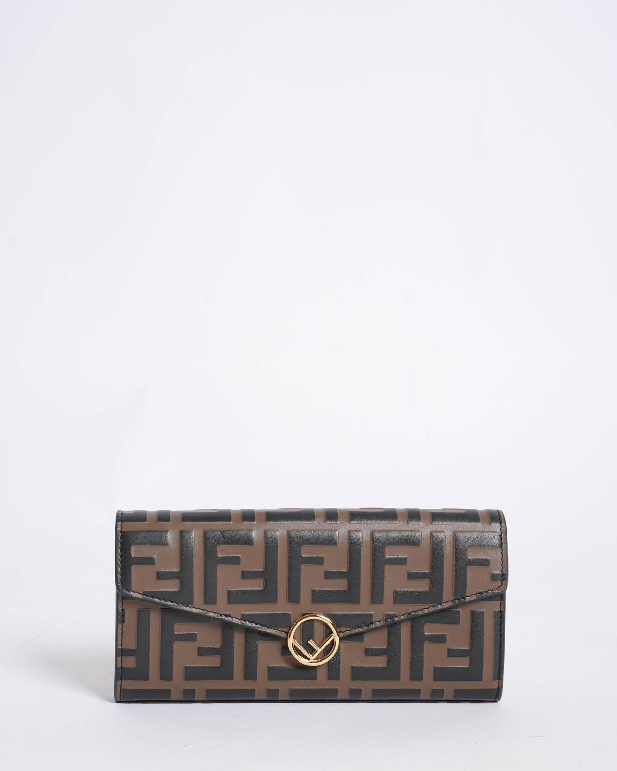 New Fendi Brown leather wallet Rovelle Bags