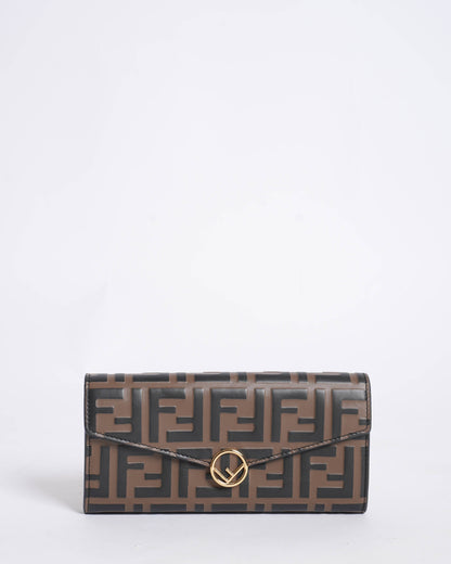 New Fendi Brown leather wallet Rovelle Bags