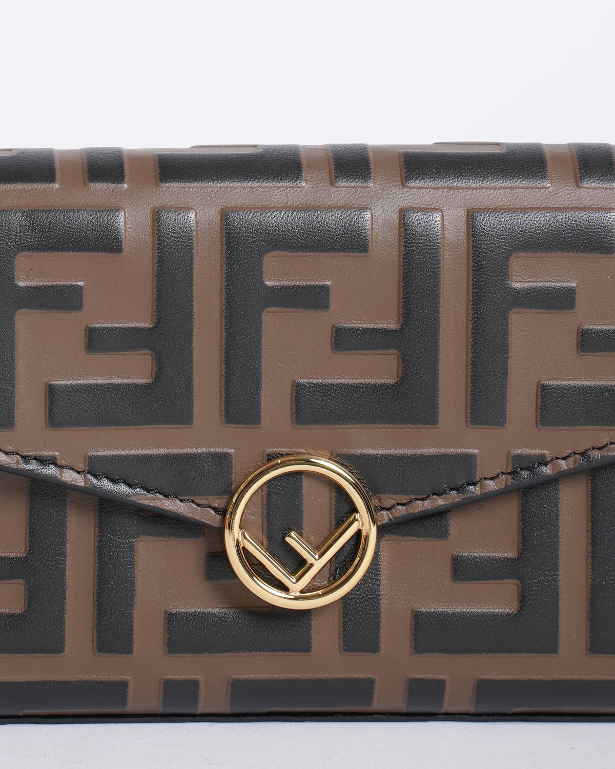 New Fendi Brown leather wallet Rovelle Bags