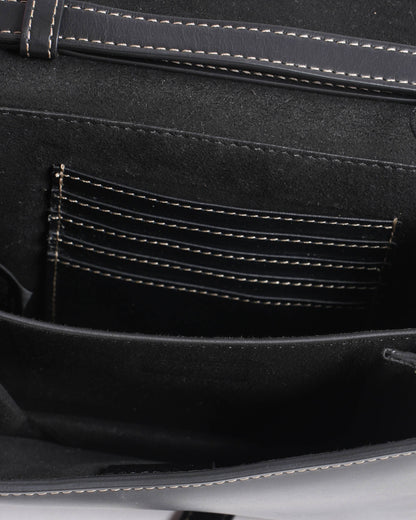 New Fendi fab black crossbody bag in smooth calfskin leather Rovelle Bags