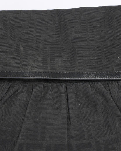 Fendi Black Zucca Canvas Chef Shoulder Bag Rovelle Bags